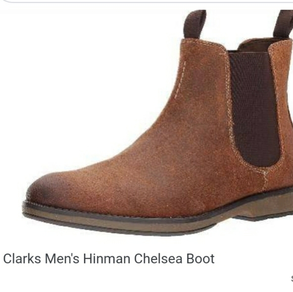 clarks mens suede chelsea boots